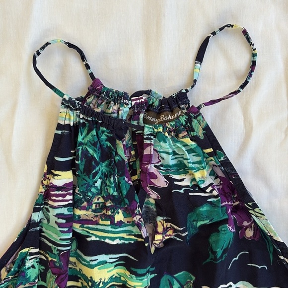 Tommy Bahama Hibiscus Floral Maxi Dress Multicolor Sleeveless Hawaiian Women’s S - Picture 7 of 9